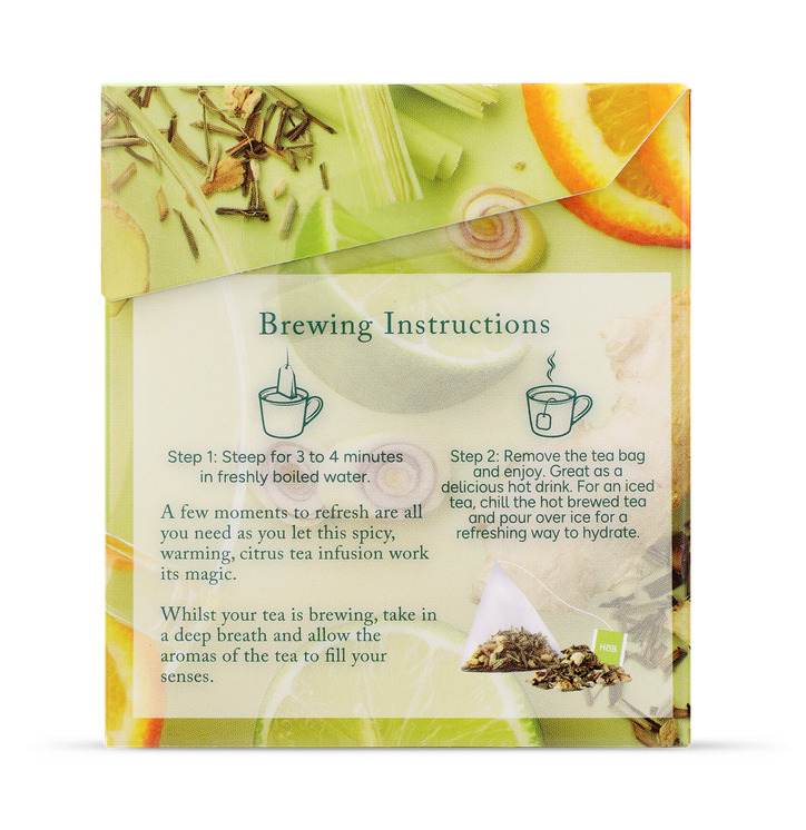 Holland & Barrett Lemongrass, Citrus & Ginger Tea 15 Tea Bags